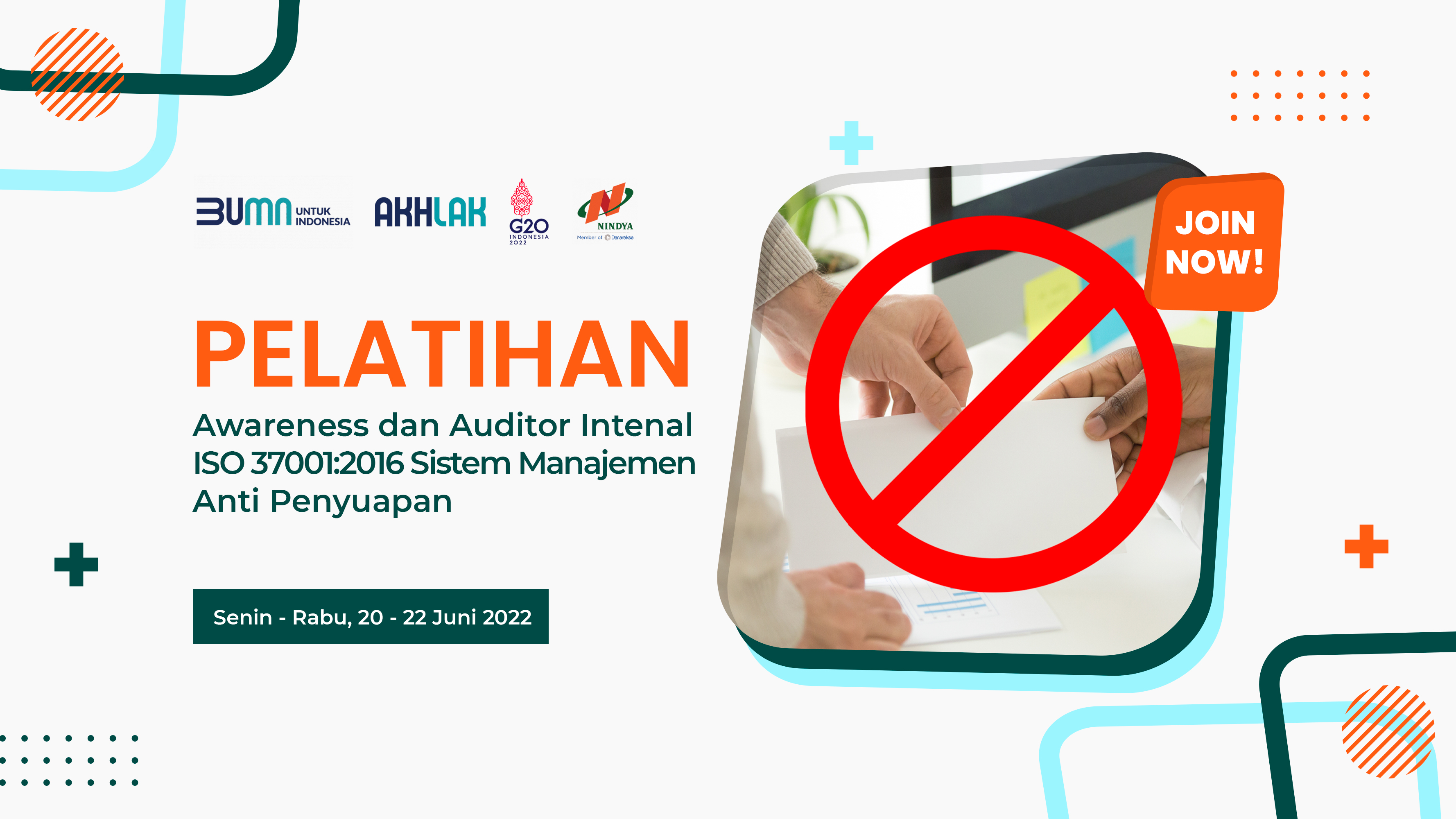 Pelatihan Awareness dan Auditor Internal ISO 37001:2016 Sistem Manajemen Anti Penyuapan